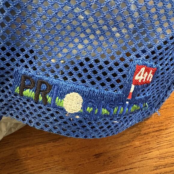 Titleist Hat Cap Snap Back Blue Mesh Trucker Embroidered Golf Mens Side Patch - Picture 4 of 8